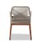 Baxton Studio Jennifer MidCentury Transitional Grey Woven Rope Mahogany Dining Arm Chair 212-12807-ZORO - alternate 6